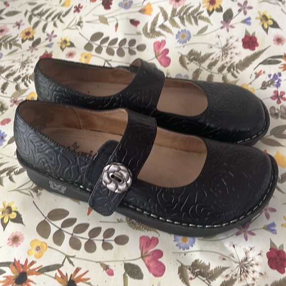 Algeria by PG.Lite floral black Maryjane’s 40 embossed comfortable shoes - Picture 12 of 13